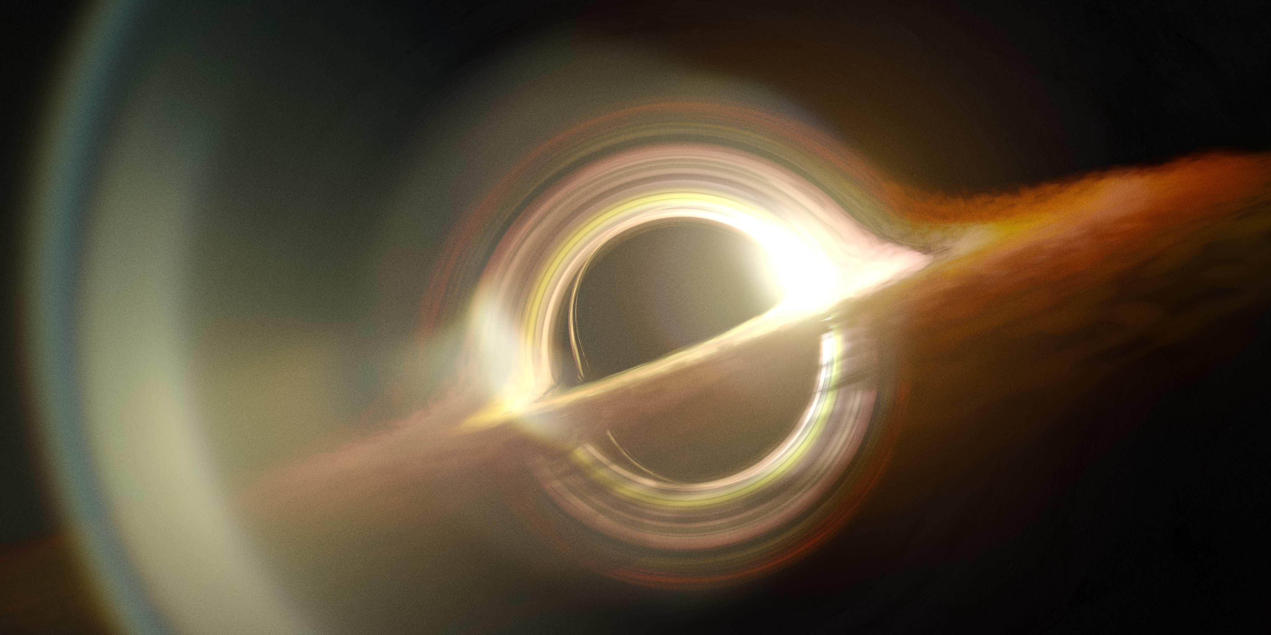 Black hole with lens flare